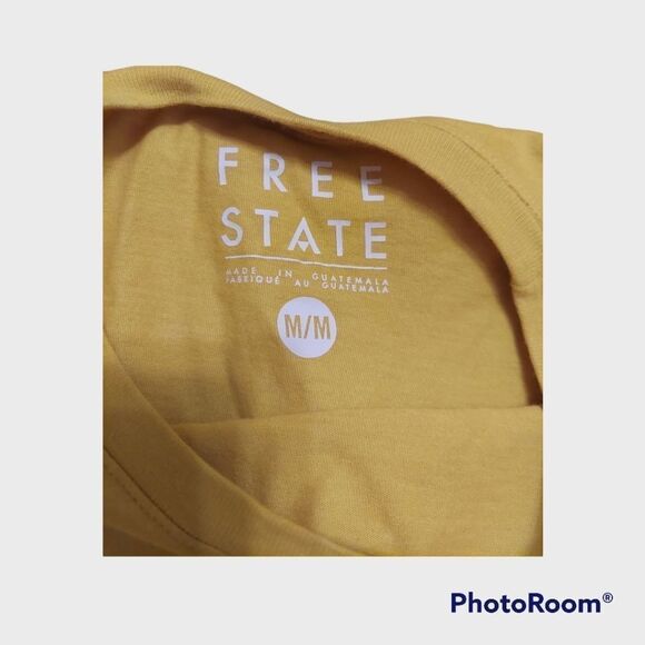 FREE State tee womens medium yellow My dog is cooler than you - Picture 7 of 8